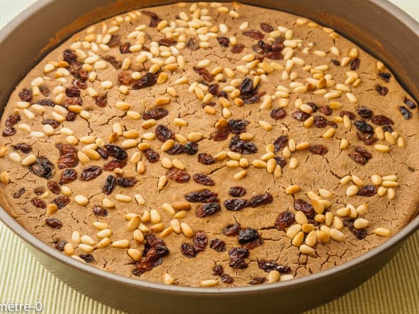 Castagnaccio à base de farine de châtaigne d'après une recette de Laura Zavan