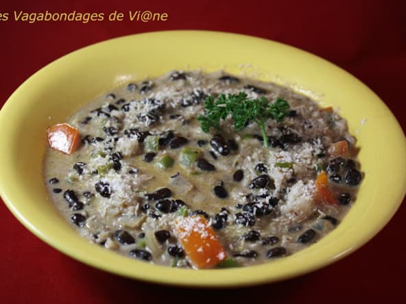 Soupe de haricots noirs et coco