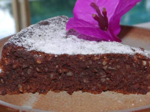 Torta caprese ou gâteau au chocolat et aux amandes de l’île de Capri