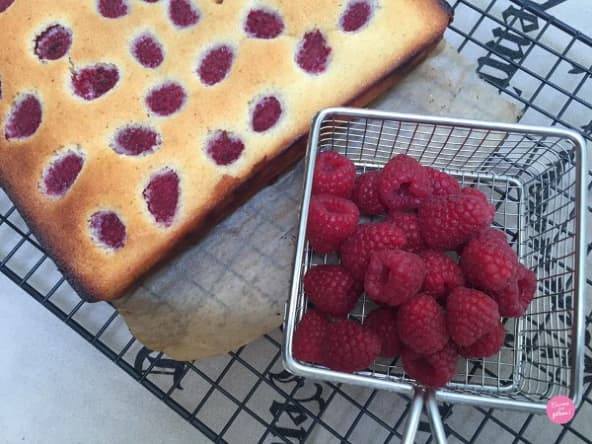 Financiers aux framboises fraîches ou surgelées