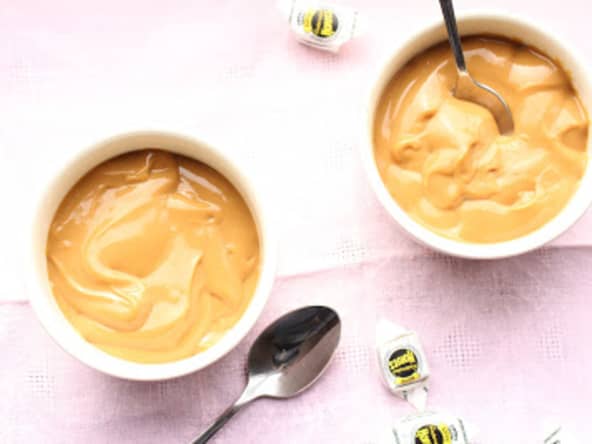 Crème dessert caramel café
