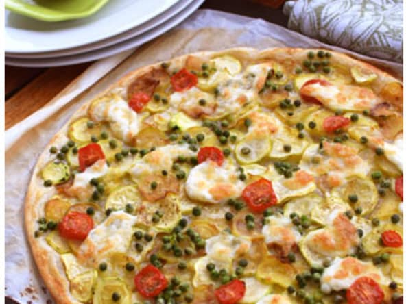 Tarte fine à la courgette