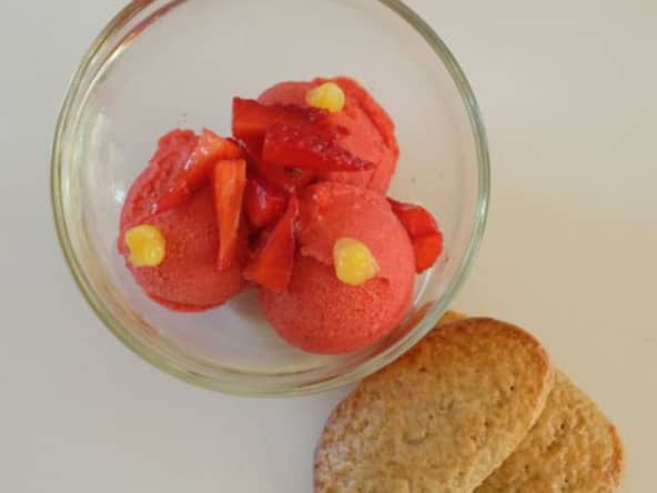 Sorbet aux fraises