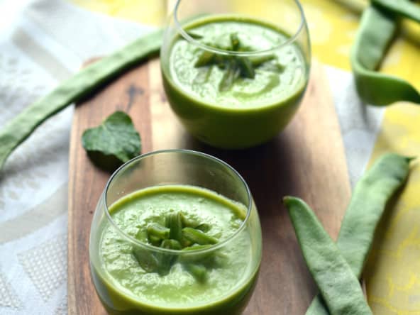 Soupe froide de petits pois