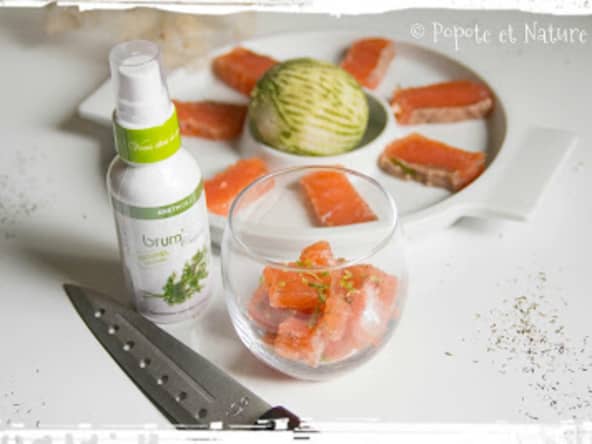 Verrine et bocal au saumon gravlax