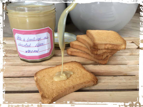 Pâte à tartiner vegan au chocolat blanc