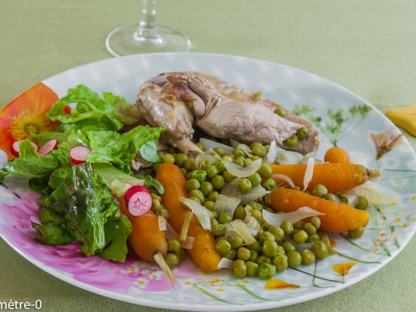 Suprèmes de pintade en jardinières de légumes