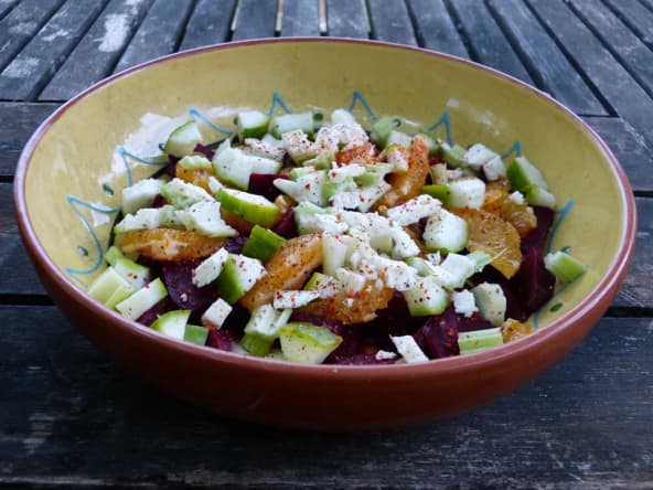 Salade de betterave aux oranges et à la feta