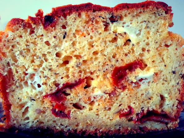 Cake chèvre tomates séchées
