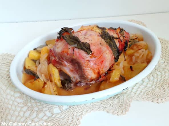 Jambonneau au miel et à la sauge