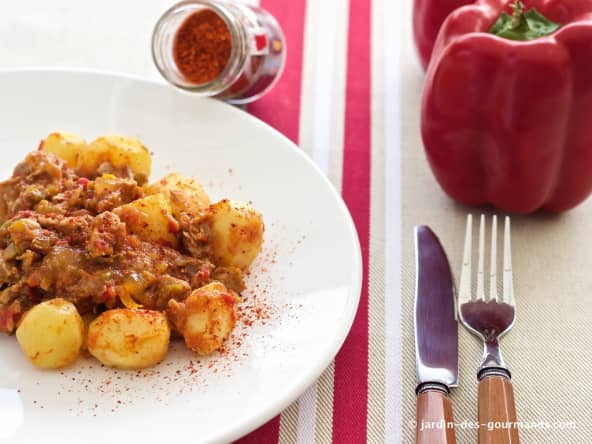 Veau aux poivrons Axoa