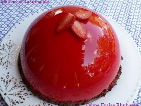 Dôme Fraise Rhubarbe