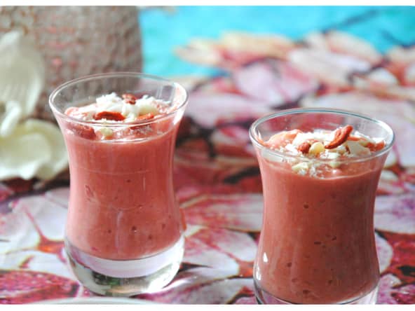 Kheer à la noix de coco, amandes et baies de goji