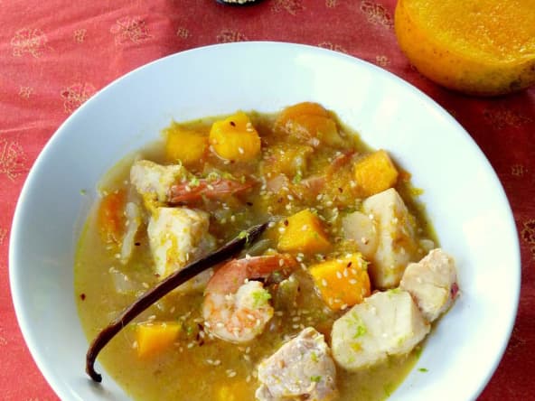 Nage de poissons à la mangue et vanille