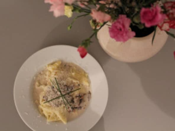 Pâtes Pappardelles fraîches aux champignons