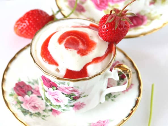 Lait à la fraise