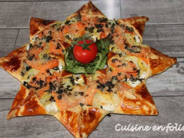 Pizza star au saumon