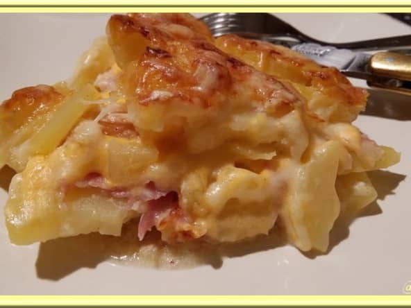 Gratin de Pommes de Terre à la Pancetta et Chedda
