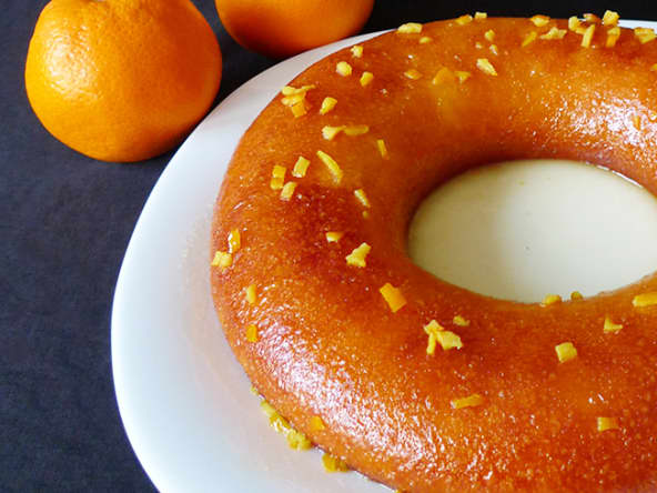 Savarin à l'orange légèrement parfumé au Grand-Marnier