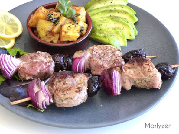 Grenadins de porc aux pruneaux