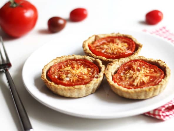 Tartelettes d'été à la tomate et à l’aubergine