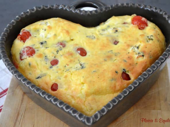 Clafoutis à la tomate cerise et feta