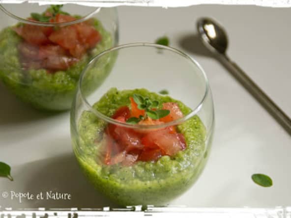 Verrines légères courgettes et tomates pour l'apéro