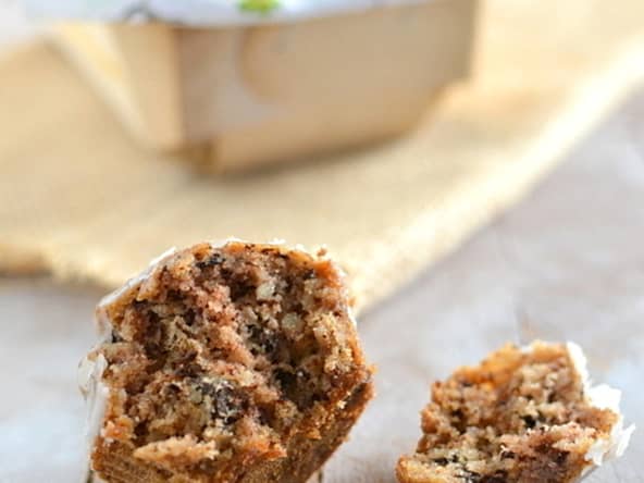 Muffins choco-amande, glaçage à la fleur d'oranger