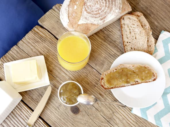 Confiture de rhubarbe à la vanille