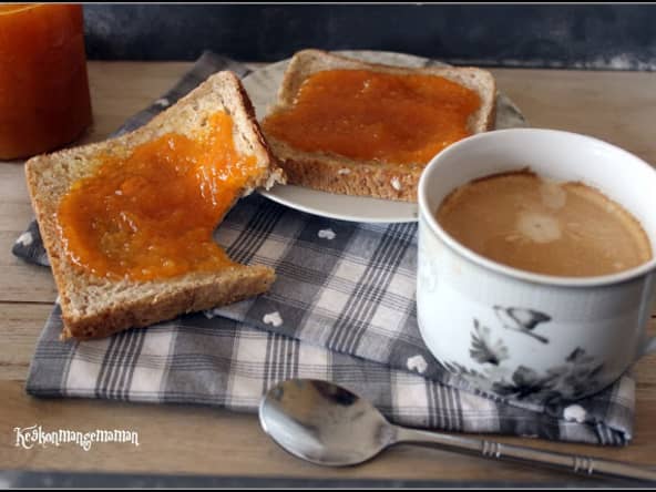 Confiture exotique papaye et noix de coco