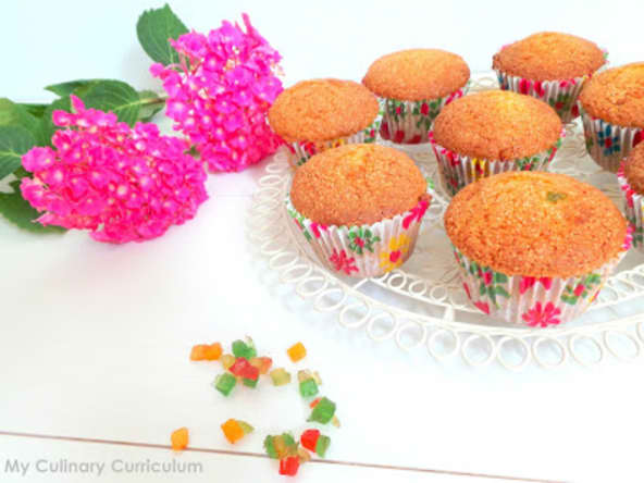 Muffins aux fruits confits