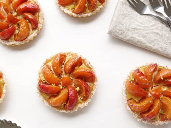 Tartelettes abricots et lait d'amande