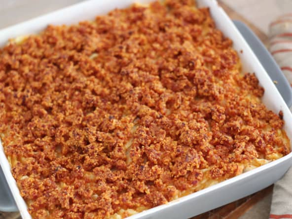 Parmentier de Lieu au crumble de chorizo