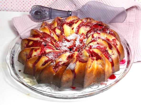 Gâteau fraises citron coco