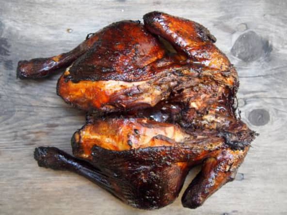 Poulet poussière, poulet grillé de L'Île de La Réunion