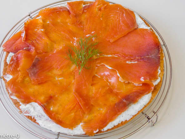 Tarte fine à la truite fumée