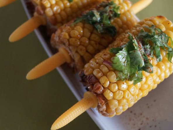 Epi de mais et beurre citron vert coriandre