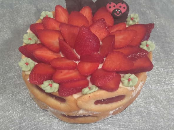 Charlotte aux fraises façon tiramisu