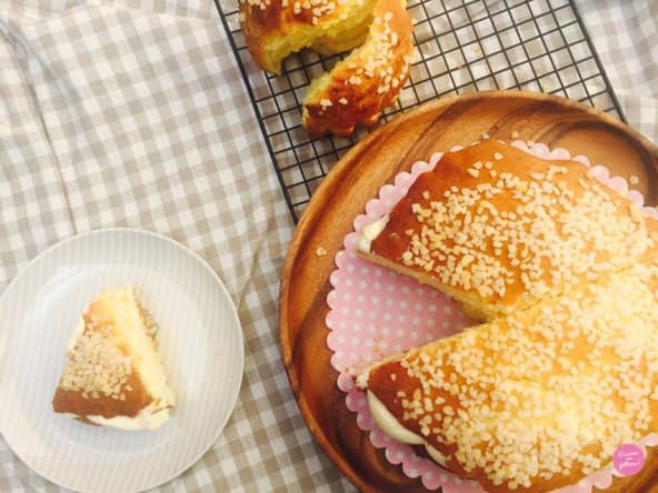 Tarte tropézienne ou brioche crème madame