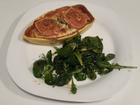 Gratin courgette pommes de terre et sa bûche de chèvre