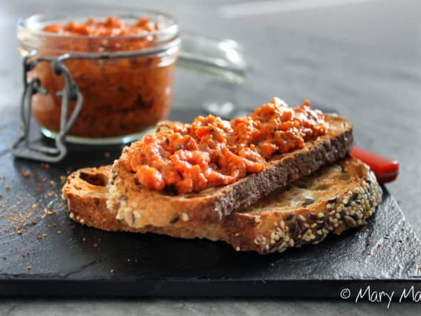 Tartinade de Chorizo, basilic et piment d'Espelette