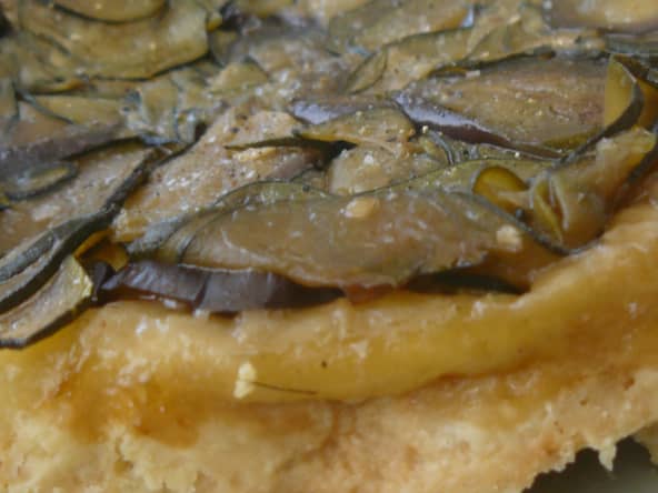 Tarte tatin aux courgettes et aux aubergines
