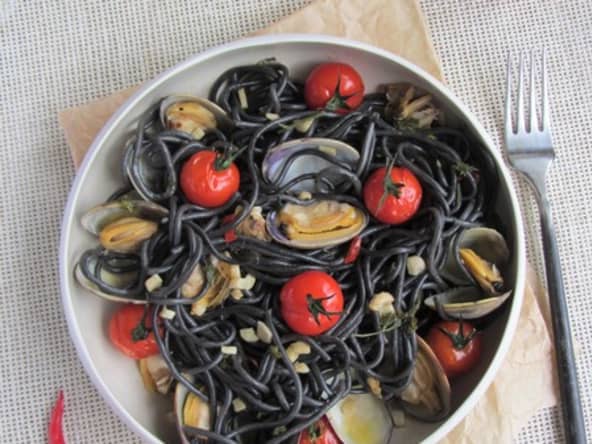 Spaghettis noir à la vongole