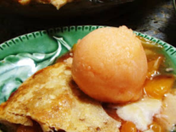 Compote de pêches caramélisée