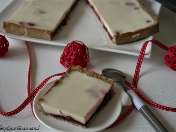 Tarte sans gluten confiture de fruits rouges et panna cotta