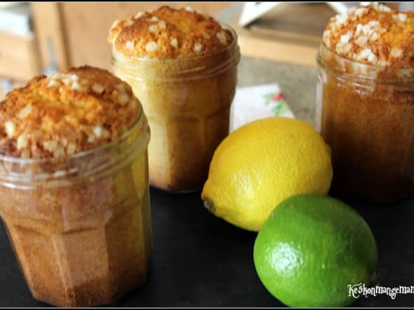 Gateau fondant au citron en bocal