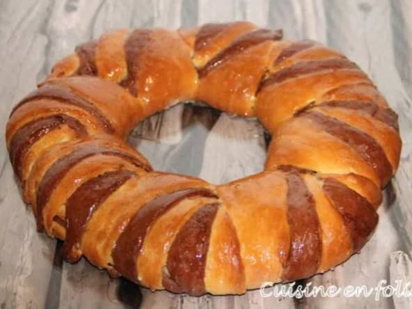 Couronne marbrée au chocolat