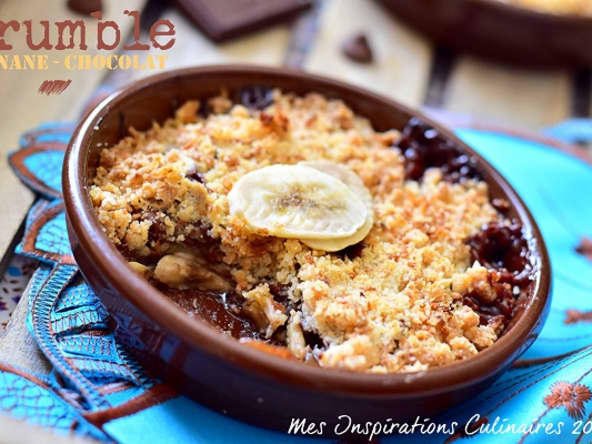 Crumble de Banane et chocolat