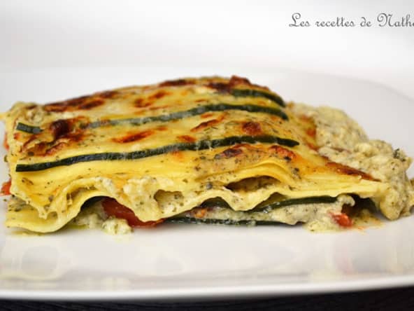 Lasagne verte aux courgettes et pesto