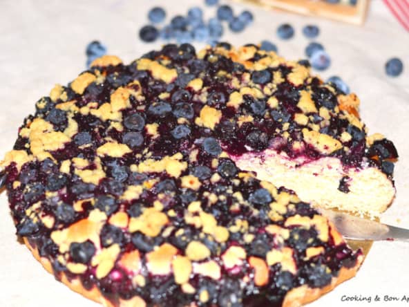 Tarte briochée aux myrtilles